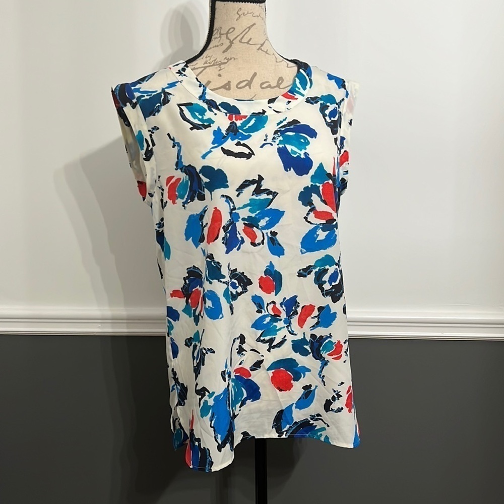 J Crew Printed Drapey Sleeveless Top Size S - Picture 1 of 6